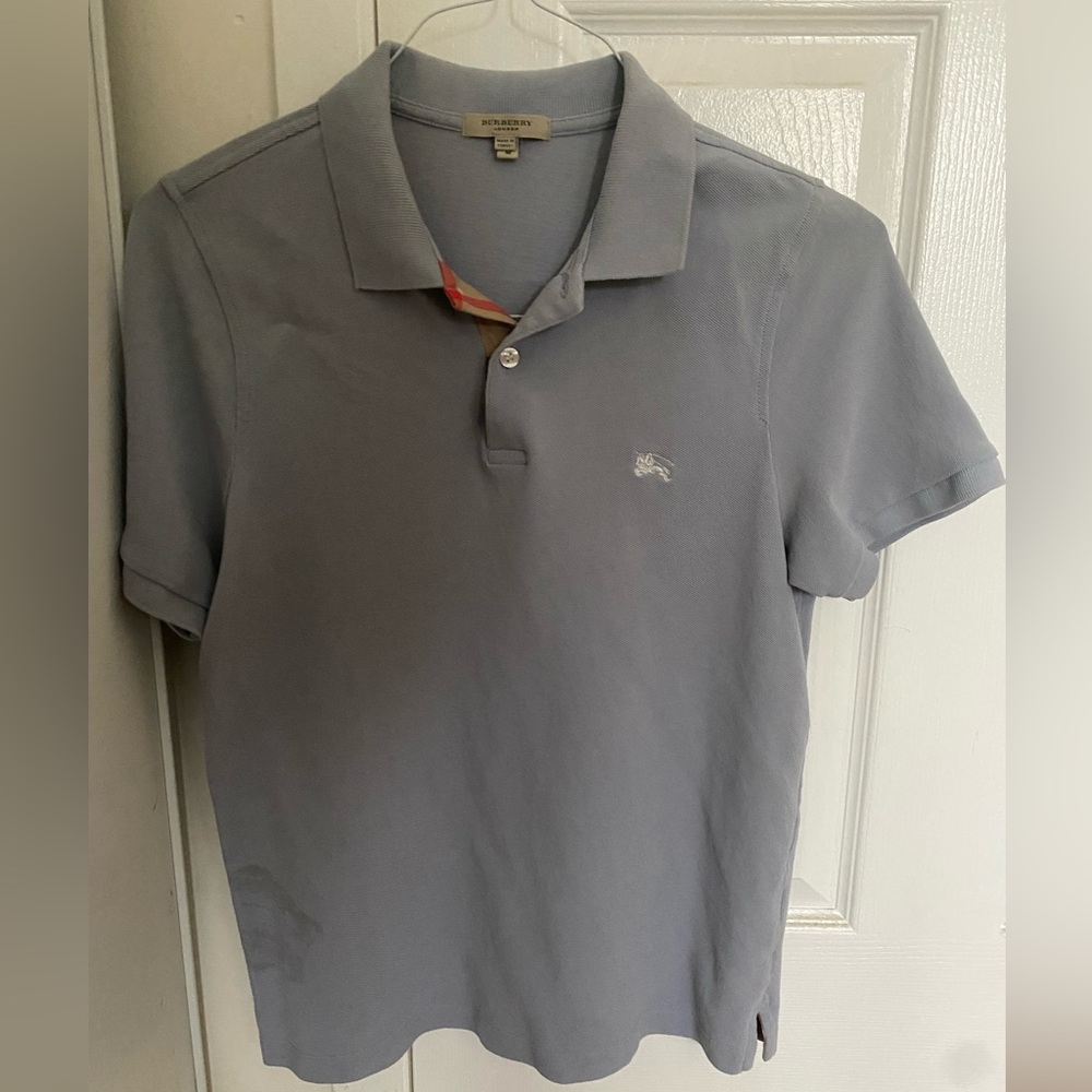 Burberry Gray Polo Shirt for Men